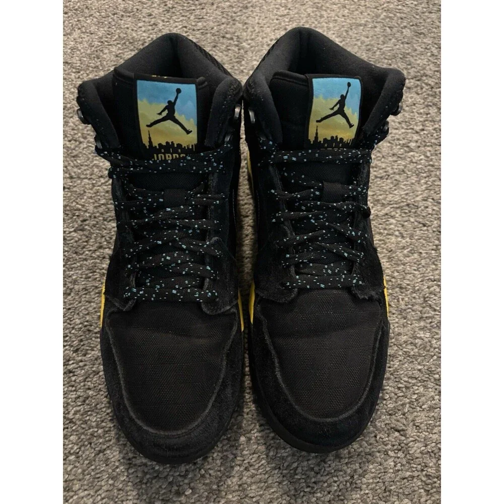Nike Air Jordan 1 Trek Black Gamma Blue Varsity Maize Men Size 11.5 Outdoor - Picture 2 of 10
